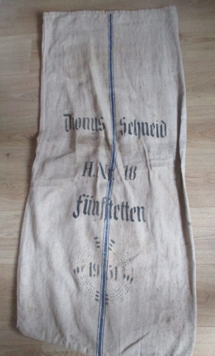 Antiker alter leinensack 1951 - antiker,