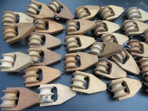 Umlenkrolle holz webstuhl - umlenkrolle,